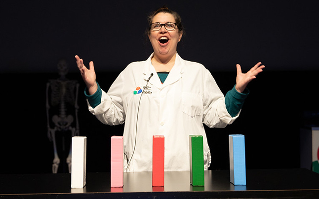 A Science Centre host giving a presentation.