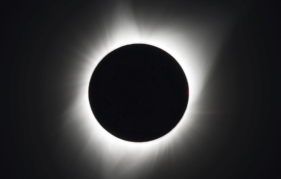 A total solar eclipse is seen on Monday, August 21, 2017 above Madras, Oregon.